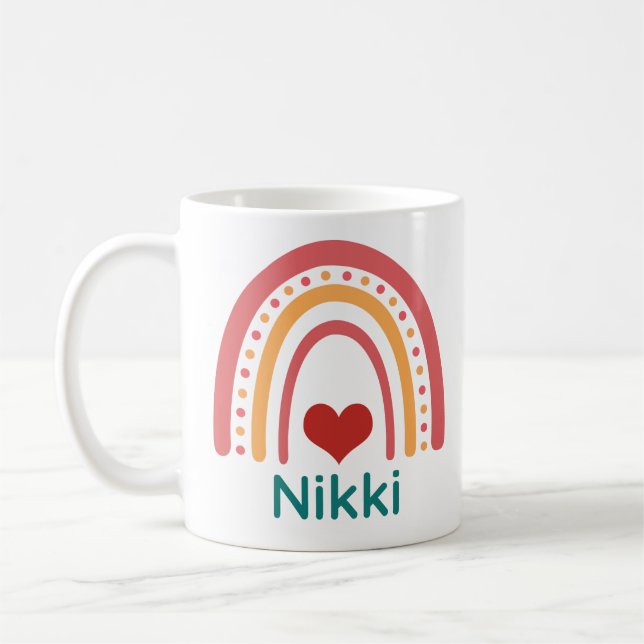 Nikki Vintage Boho Rainbow Kaffemugg (Vänster)