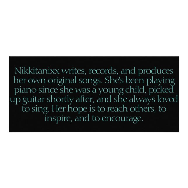 Nikkitanixx Promobokmärke Reklamkort (Baksidan)