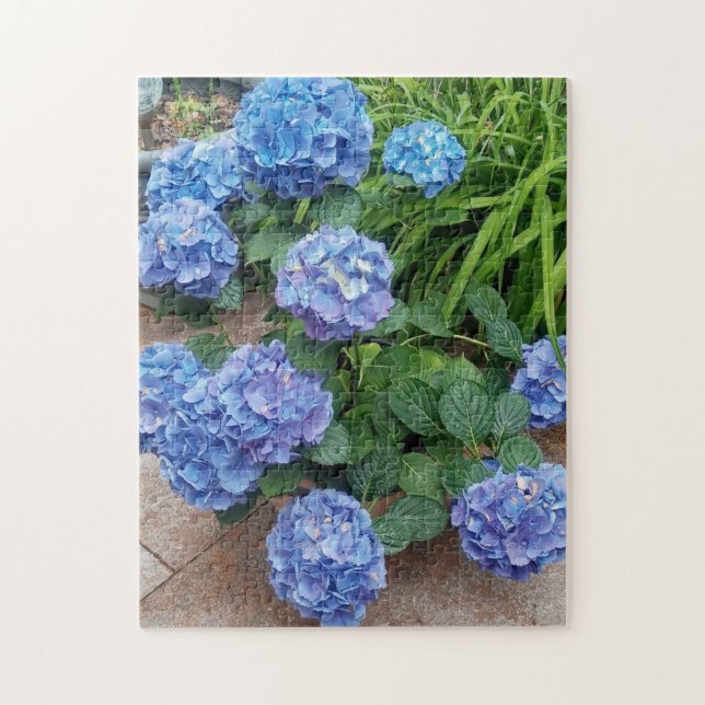 Nikko Blue Hydrangea Flower Photo Pussel (Vertikal)