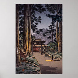 Nikko Futarasan Temple av Tsuchiya Koitsu Poster