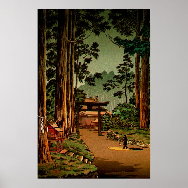 Nikko Futarasan Temple Tsuchiya Koitsu 1936 Poster (Framsidan)