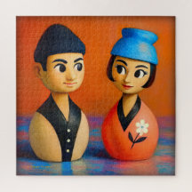 NIKO OCH HANA PUZZLE. 20 X 20 INCHES.
