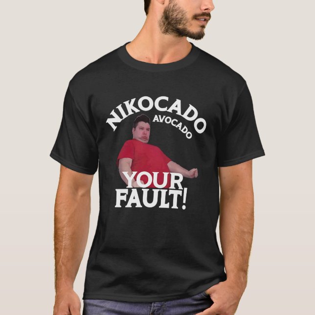 Nikocado Avocado Din felmatematisk feta snabbmat J T Shirt (Framsida)
