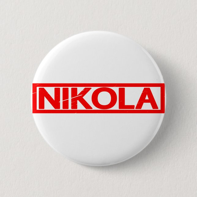 Nikola Frimärke Knapp (Framsida)