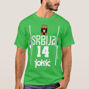 Nikola Jokic Retro Serbien Jersey Fläkt Art T Shirt