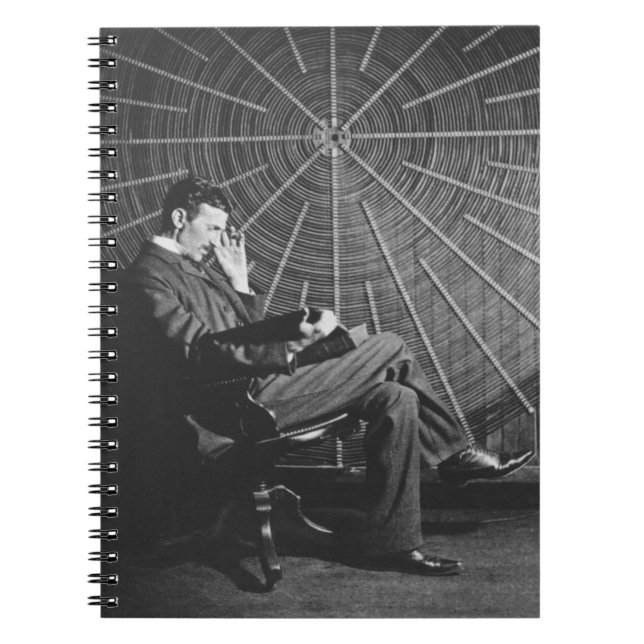 Nikola Tesla, 1896 Anteckningsbok Med Spiral (Framsidan)