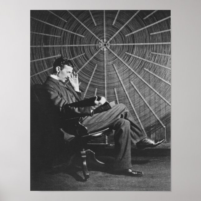 Nikola Tesla 1896 Poster (Framsidan)