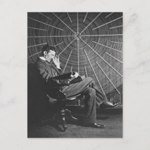 Nikola Tesla, 1896 Vykort