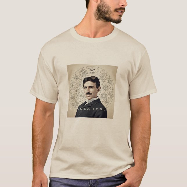 Nikola Tesla - 369 Nyckel för Universe T Shirt (Framsida)