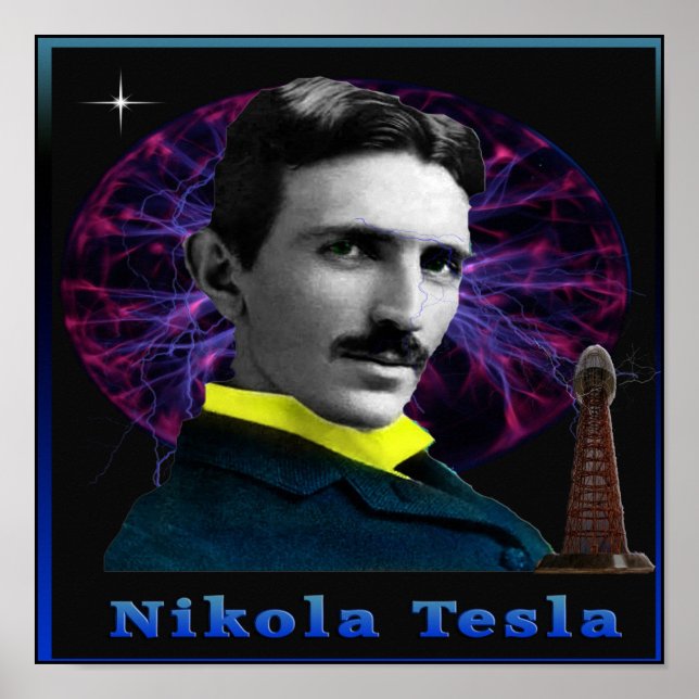 Nikola Tesla affisch (Framsidan)