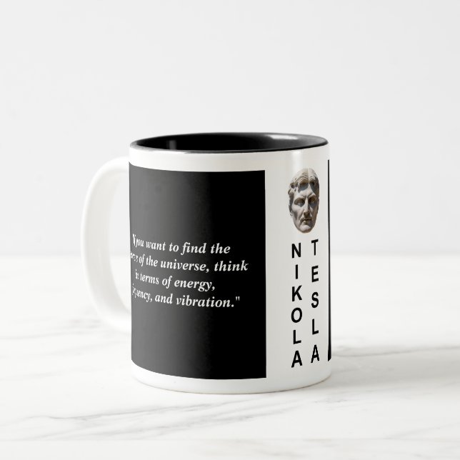 Nikola Tesla Anpassningsbar Citote Philosophy Mugg (Framsida vänster)