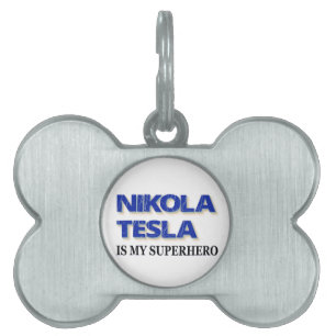 Nikola Tesla är min superhjälte ID-bricka Husdjur