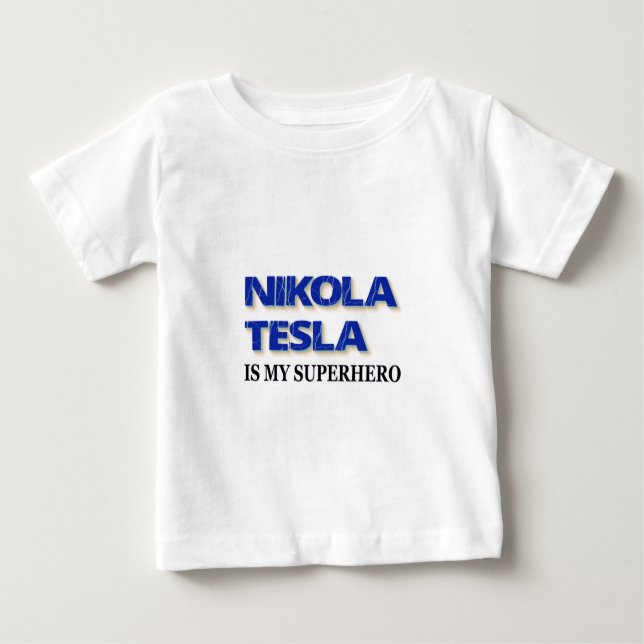 Nikola Tesla är min superhjälte T-shirt (Framsida)