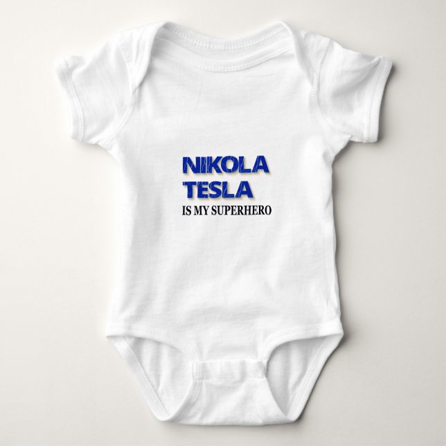 Nikola Tesla är min superhjälte T-shirt (Framsida)