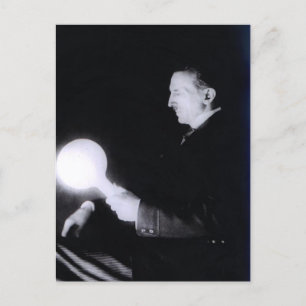 Nikola Tesla circa 1898. Vykort