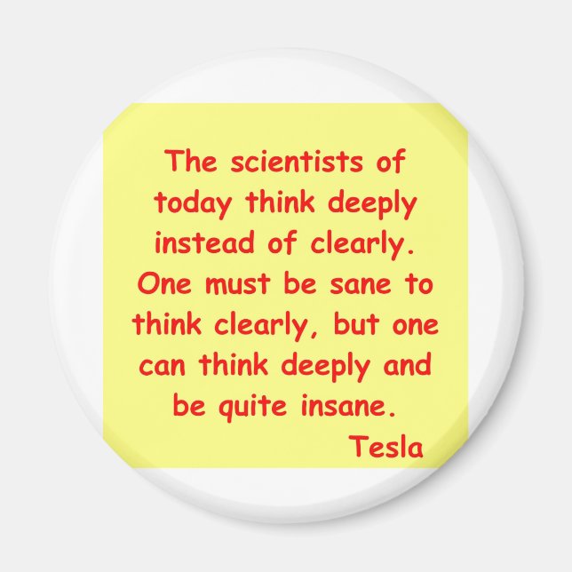 nikola tesla-citat magnet (Framsidan)