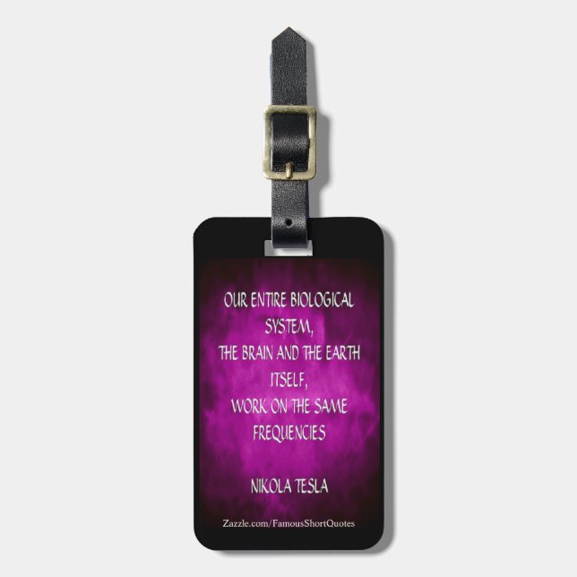 Nikola Tesla Citat - Samma frekvenser Bagagebricka (Vertikal Framsida)