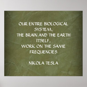 NIKOLA TESLA-CITAT - SAMMA FREKVENSER - POSTER