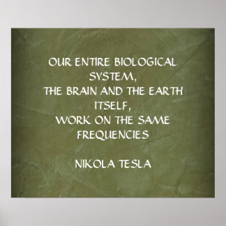 NIKOLA TESLA-CITAT - SAMMA FREKVENSER - POSTER