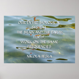 NIKOLA TESLA-CITAT - SAMMA FREKVENSER - POSTER