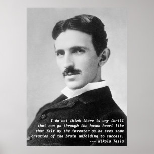 Nikola Tesla citationstecken Poster