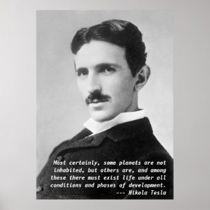 Nikola Tesla citationstecken Poster
