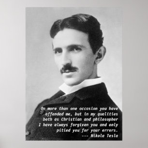 Nikola Tesla citationstecken Poster