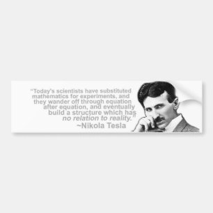 Nikola Tesla citerad vishetbildekal Bildekal