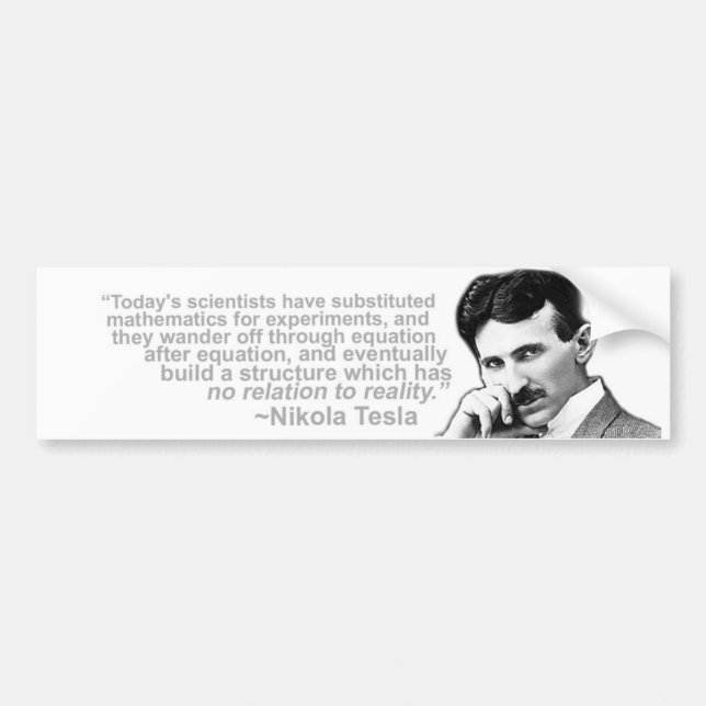 Nikola Tesla citerad vishetbildekal Bildekal (Framsidan)