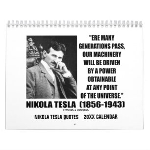 Nikola Tesla citerar kalendern 20XX Kalender