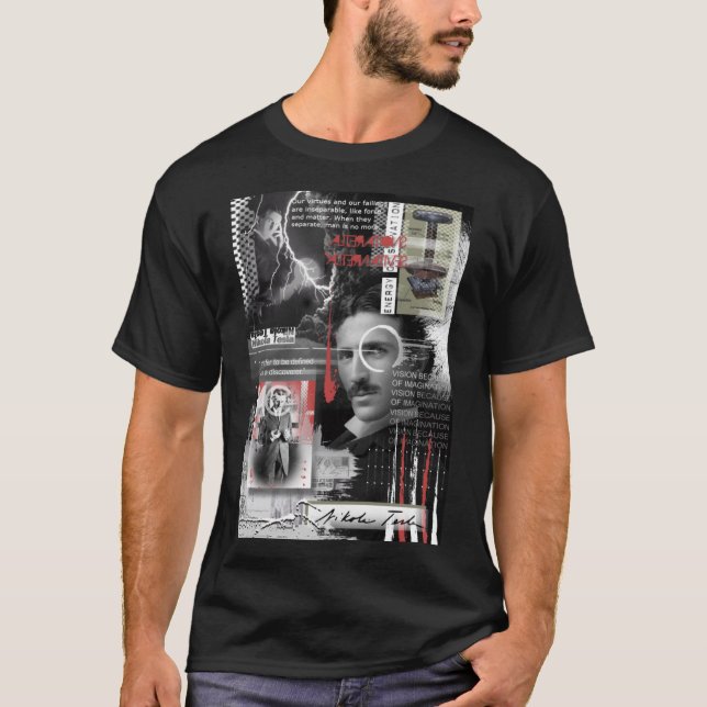 NIKOLA TESLA Classic599png599 T Shirt (Framsida)