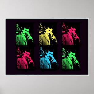 Nikola Tesla Collage Poster