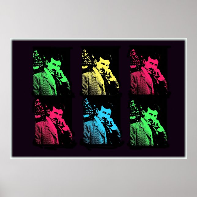 Nikola Tesla Collage Poster (Framsidan)