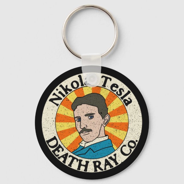 Nikola Tesla Death Ray Co. Keychains Nyckelring (Framsida)