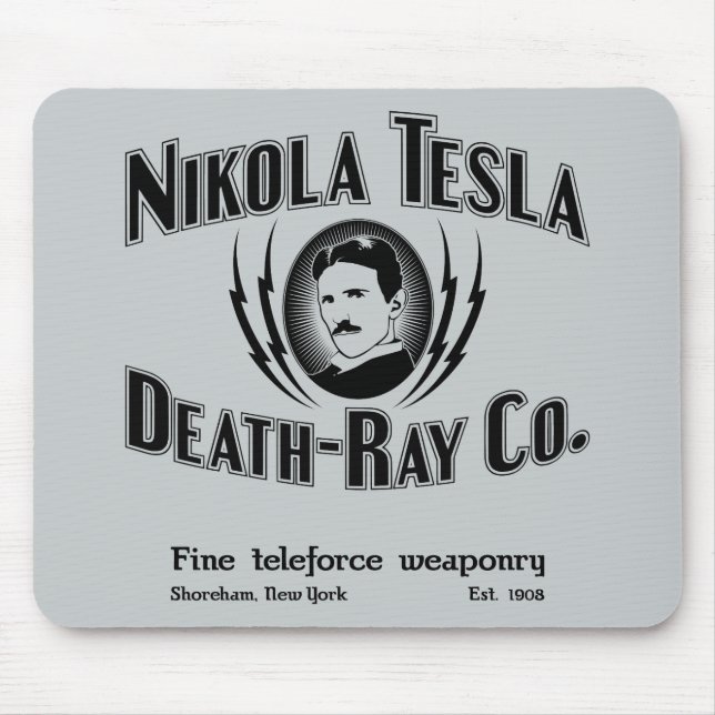 Nikola Tesla Död-Stråle Co. Musmatta (Framsidan)