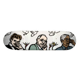 Nikola Tesla, Edgar Cayce och Jiddu Krishnamurti Old School Skateboard Bräda 18 Cm