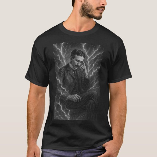 Nikola Tesla - Electric Mind T-Shirt (Framsida)