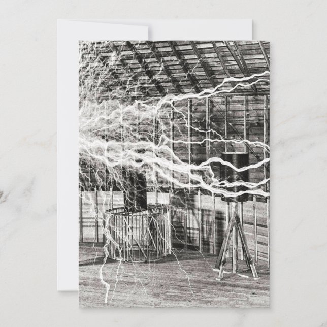 Nikola Tesla Electricity Inbjudningar (Framsida)