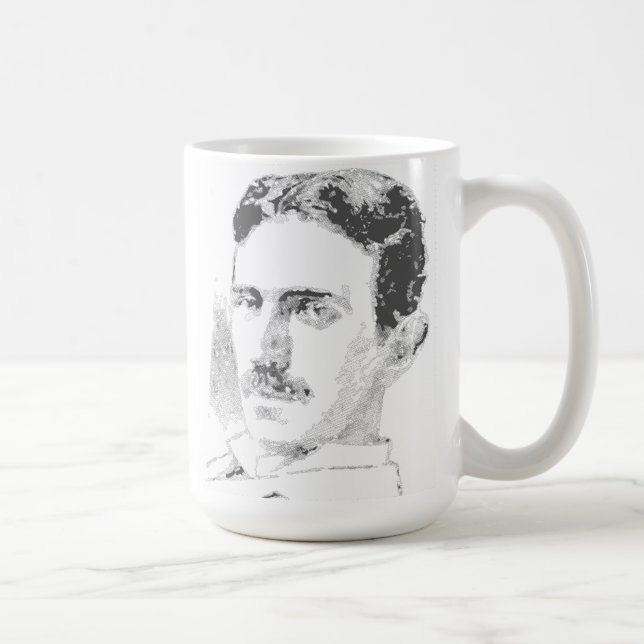 Nikola Tesla Face Kaffemugg (Höger)