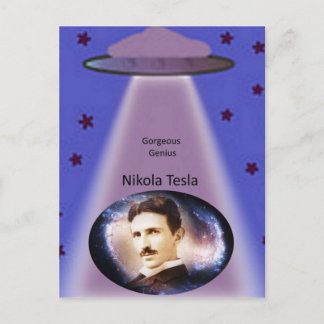 Nikola Tesla Genius Vykort