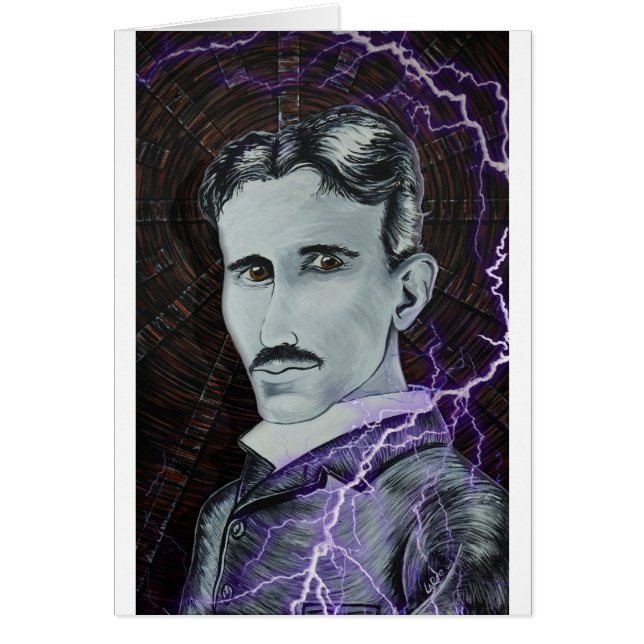 Nikola Tesla Hälsningskort (Framsidan)