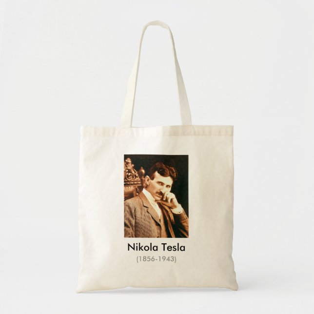 Nikola Tesla - hänga lös Tygkasse (Framsidan)