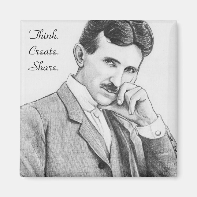 Nikola Tesla Humanitarian Magnet (Framsidan)