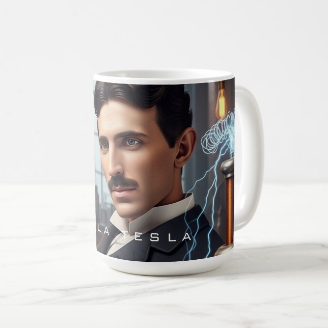 Nikola Tesla Kaffemugg (Framsida höger)