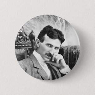 Nikola Tesla klämmer fast Knapp