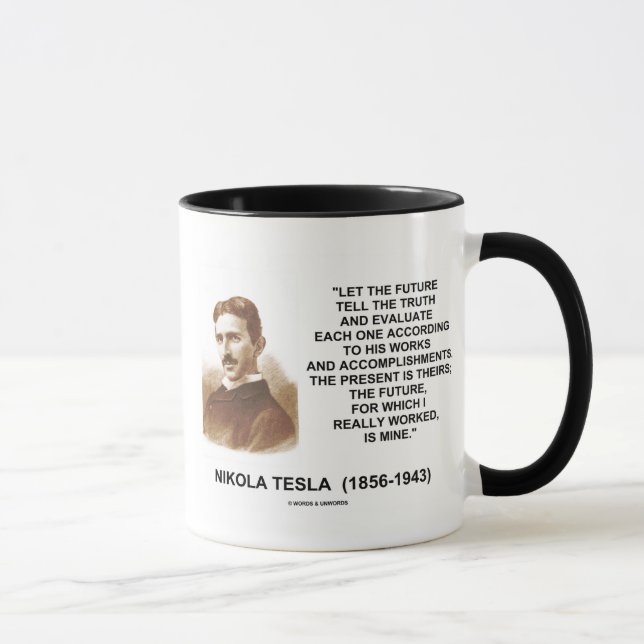 Nikola Tesla l5At framtiden berätta Kaffemugg (Höger)