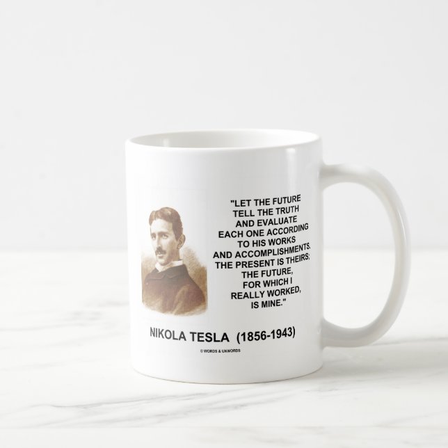 Nikola Tesla l5At framtiden berätta Kaffemugg (Höger)