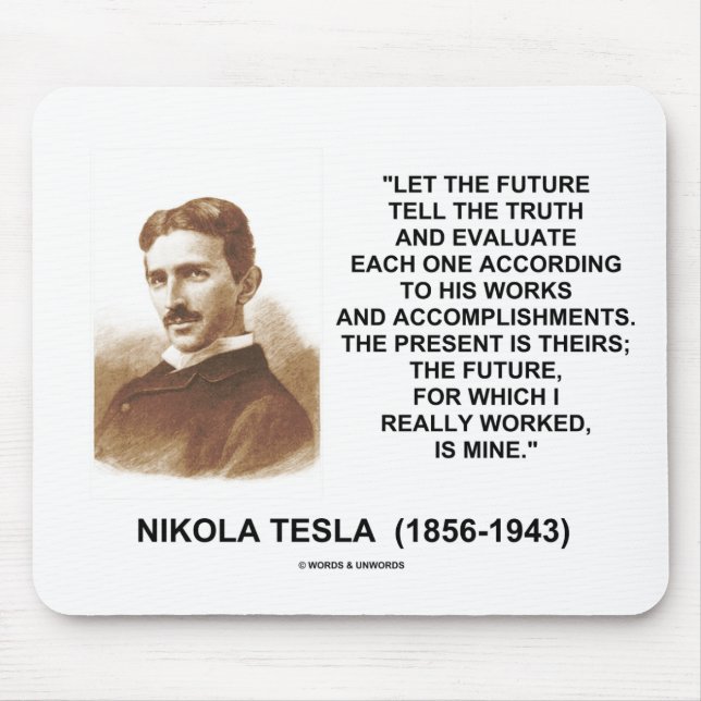 Nikola Tesla, låt framtiden säga sanningen Musmatta (Framsidan)
