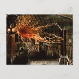 Nikola Tesla Man of Myasty Färg Redux Vykort