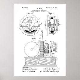 Nikola Tesla Patent Poster
